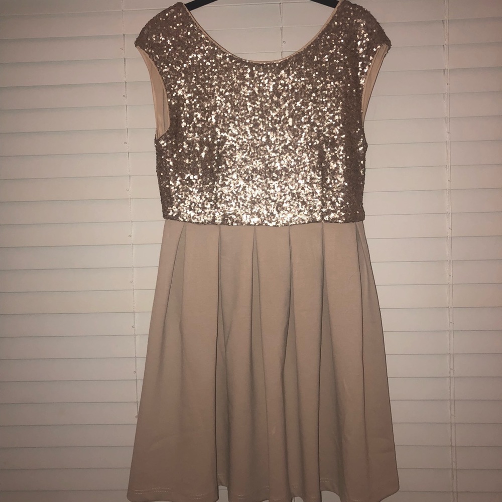 Gold Cocktail Dress